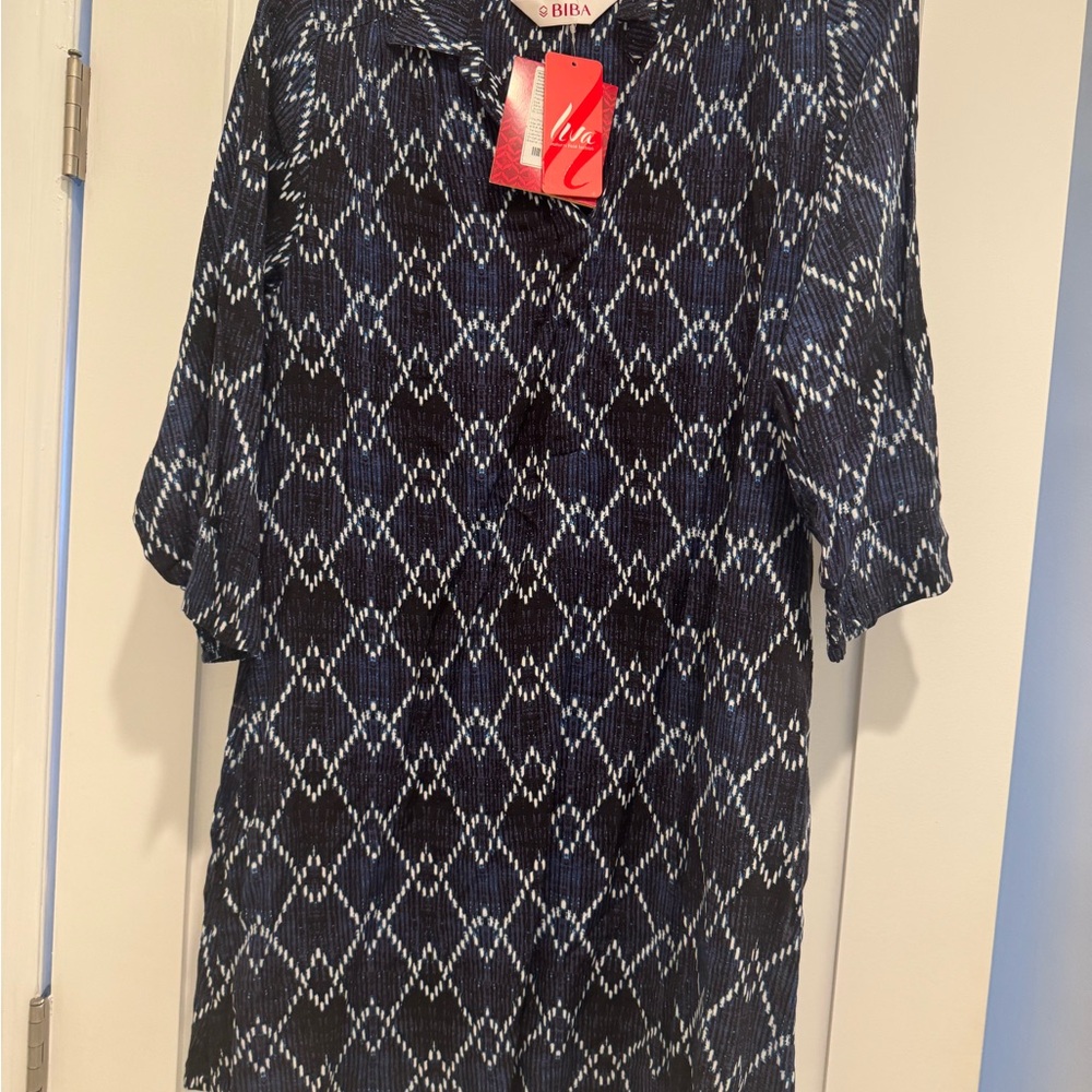 Biba Navy and White Tunic